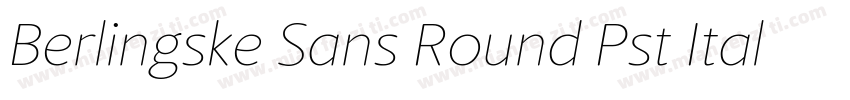 Berlingske Sans Round Pst Italic字体转换
